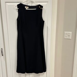 Talbots Black Crepe Stretch Sheath Dress - Size 12